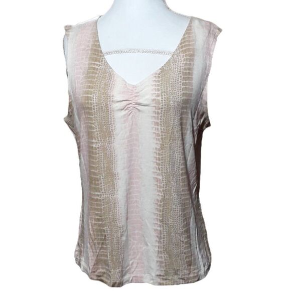 City Girl 2 Pc Women's set Jacket & Blouse Snake Print Pink Multi Color Sz Large - Picture 8 of 11